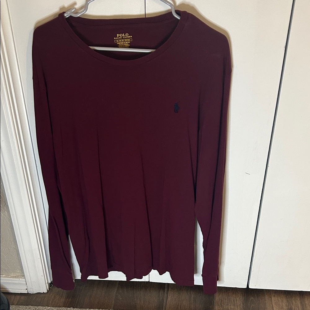 Ralph Lauren Deep Red Long Sleeve Top